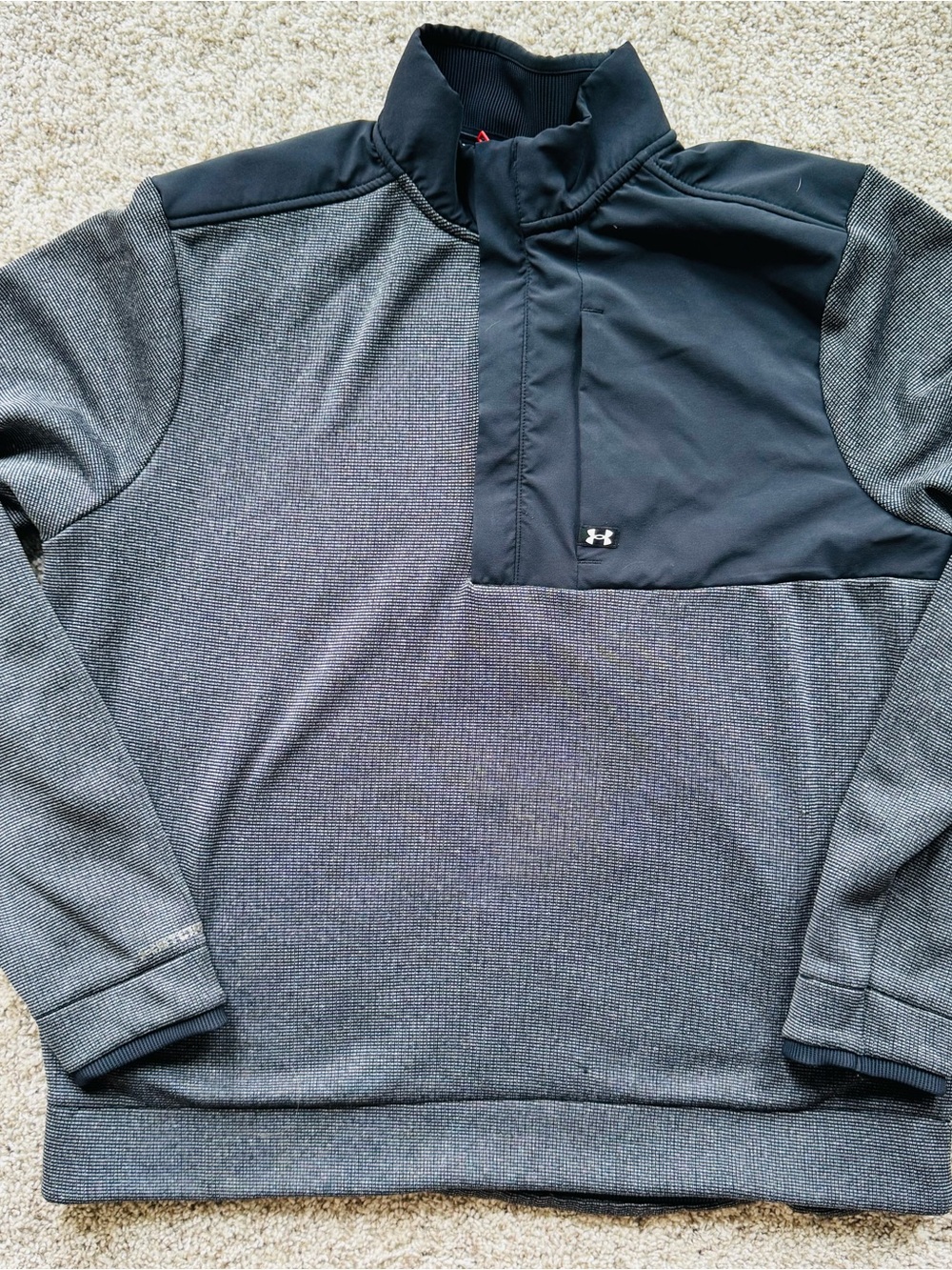 LG Men’s Gray & Black Performance Quarter-Zip Pullover Jacket